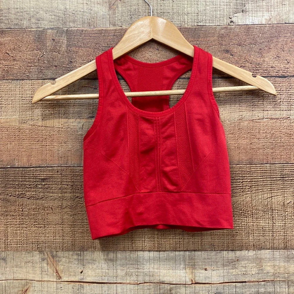 Lipstick Red Legend Longline Sports Bra